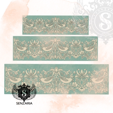 Трафарет - Клубничный воришка бордюр